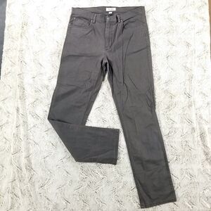 Rowm Jeans Mens 36×36 Gray Slim Straight Flat front Dark Wash